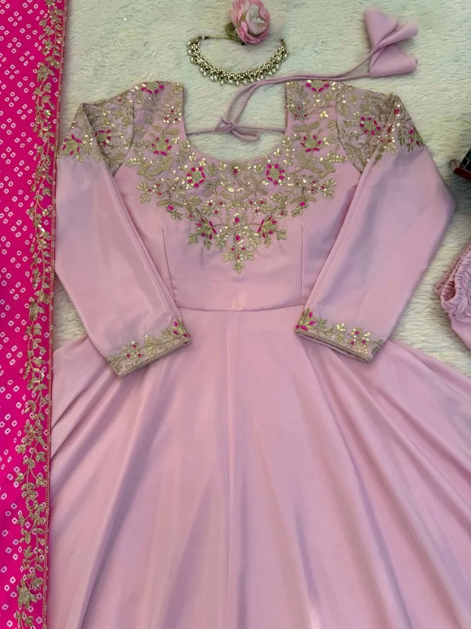Baby Pink Anarkali Dress | Eid Dress