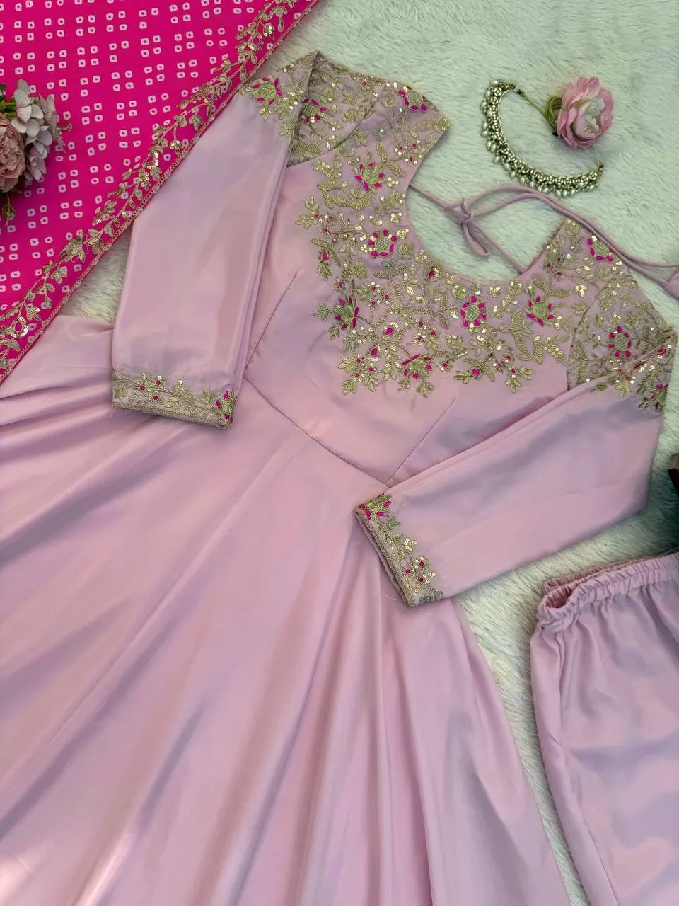Baby Pink Anarkali Dress | Eid Dress