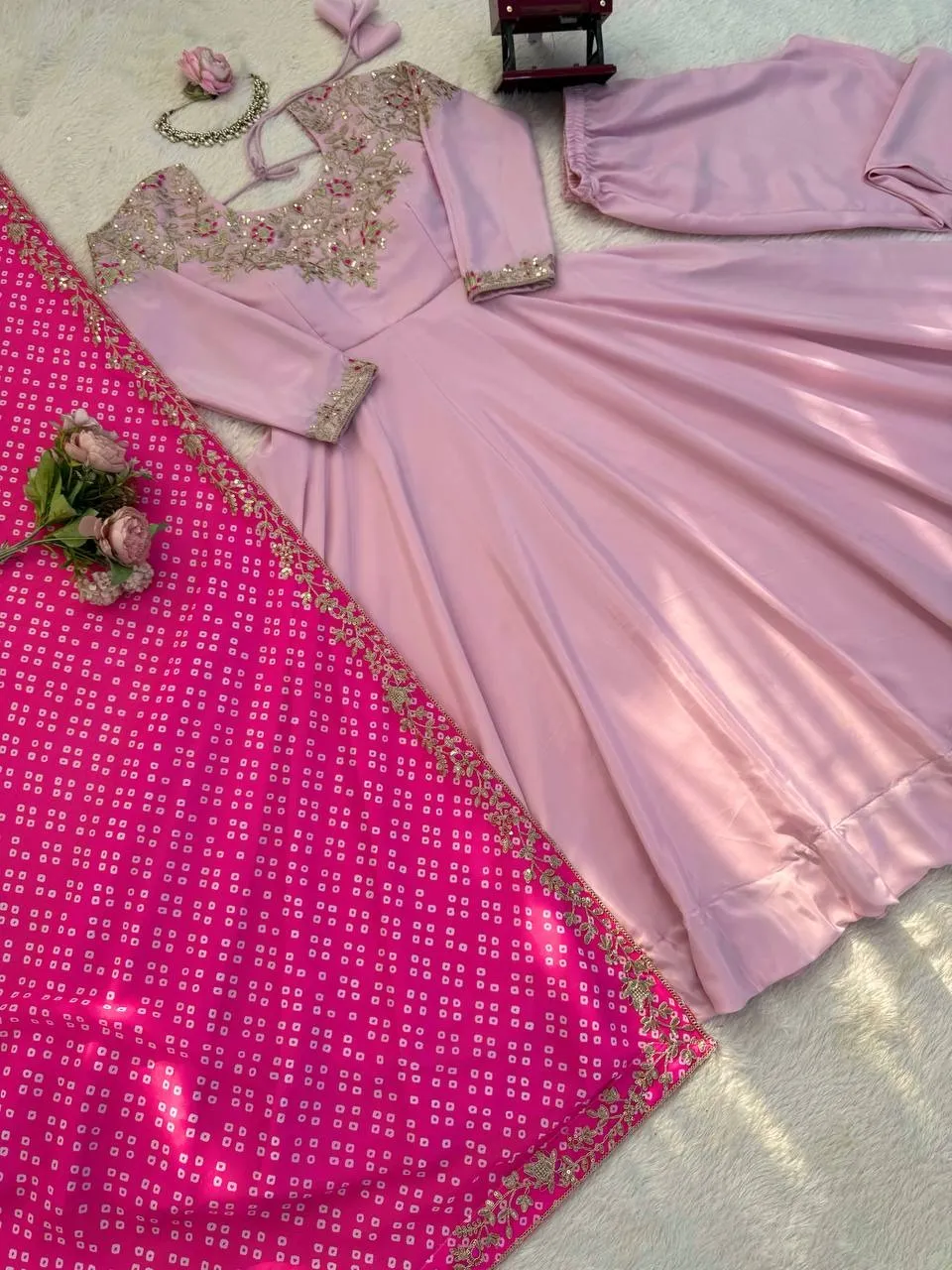 Baby Pink Anarkali Dress | Eid Dress