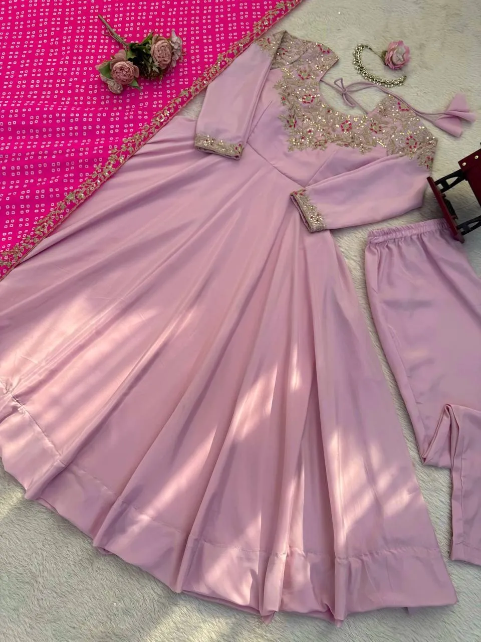 Baby Pink Anarkali Dress | Eid Dress