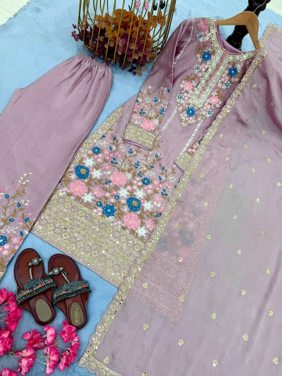Beautiful Readymade Pakistani Plazzo Set