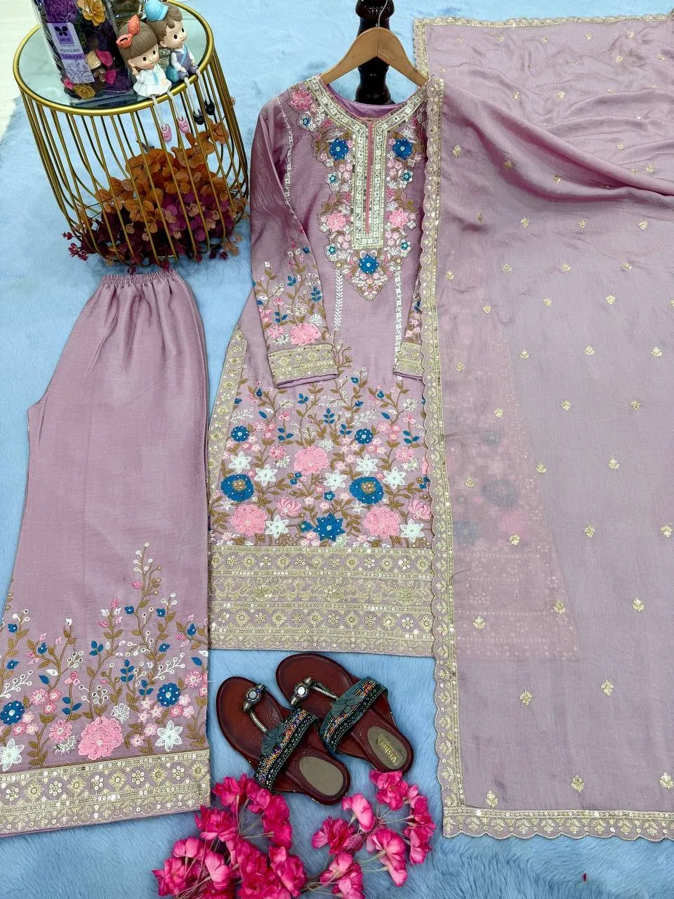 Beautiful Readymade Pakistani Plazzo Set