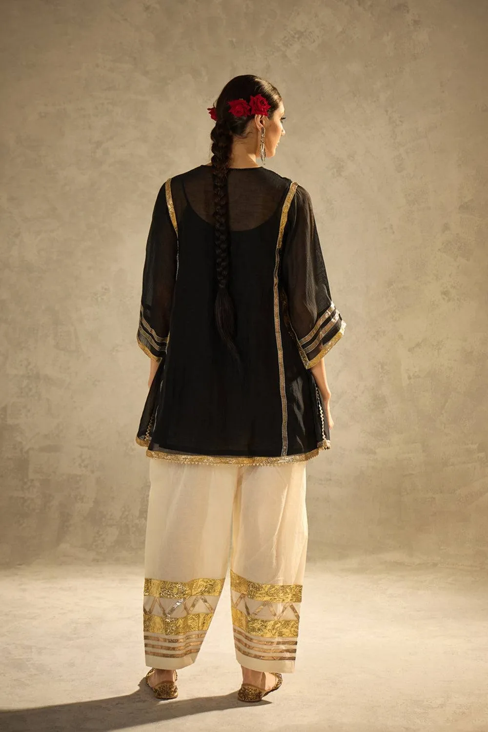Bollywood Inspired Airport Co ord Set Black