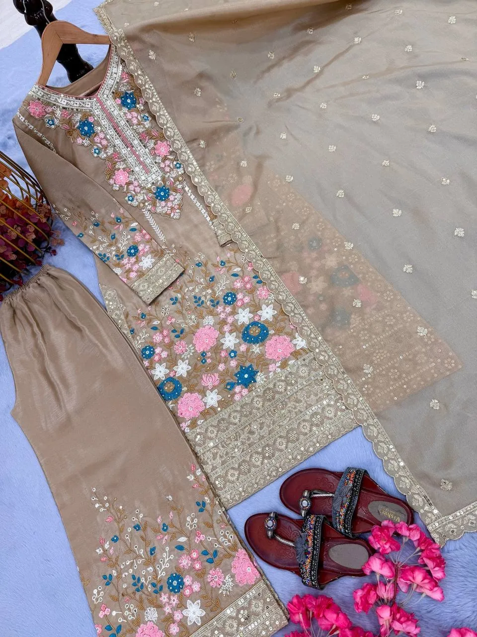 Chiku Plazzo Readymade Pakistani Suit set