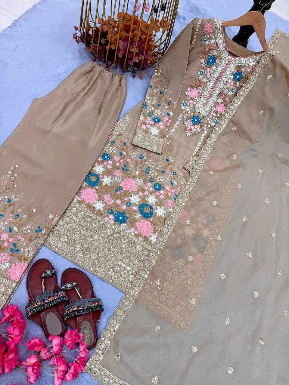 Chiku Plazzo Readymade Pakistani Suit set