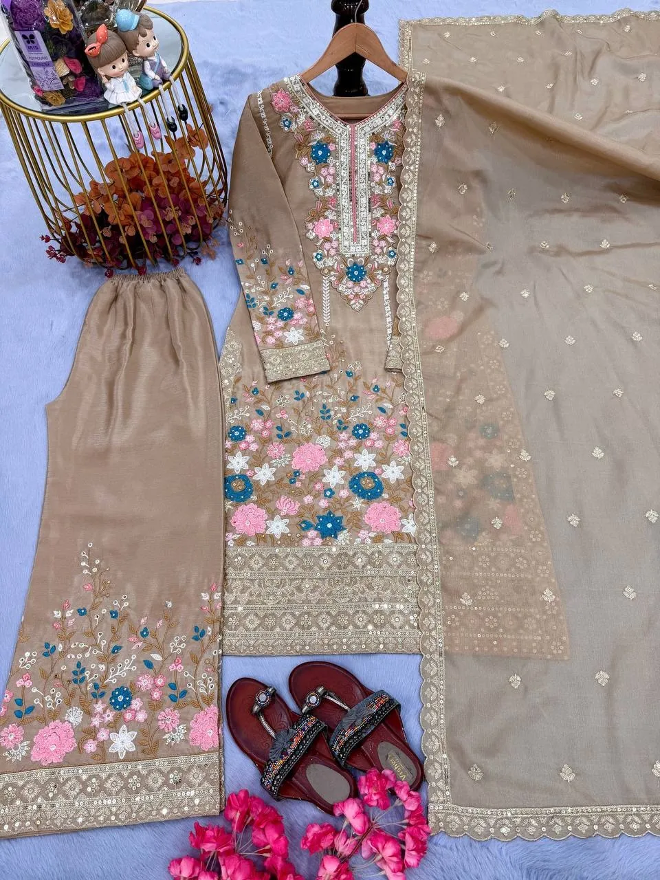 Chiku Plazzo Readymade Pakistani Suit set