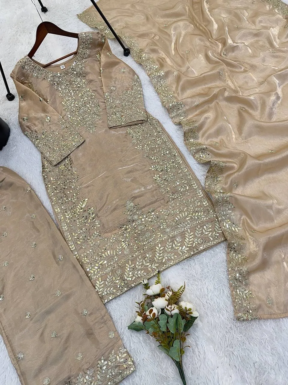 Eid Festival Pakistani Readymade Brown Dresses