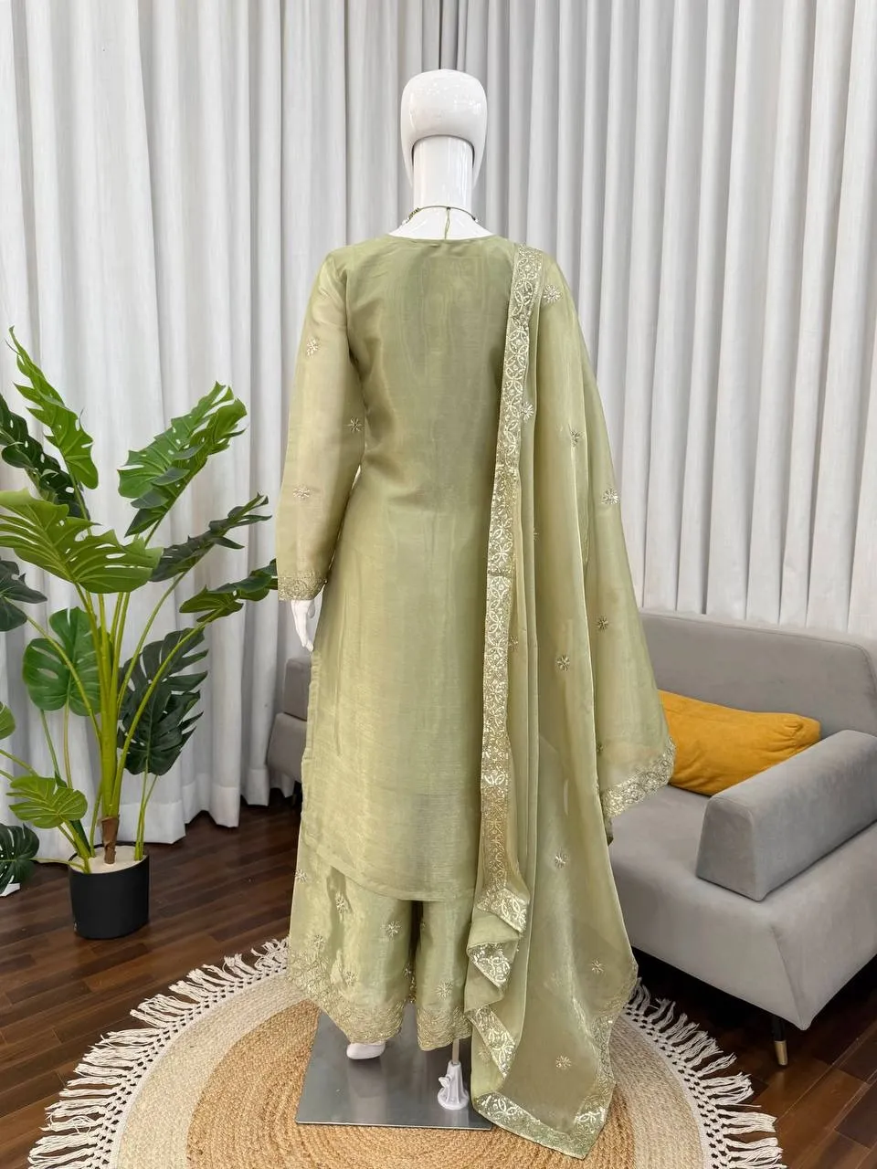 Eid Special Pista Plazzo Kurti Set