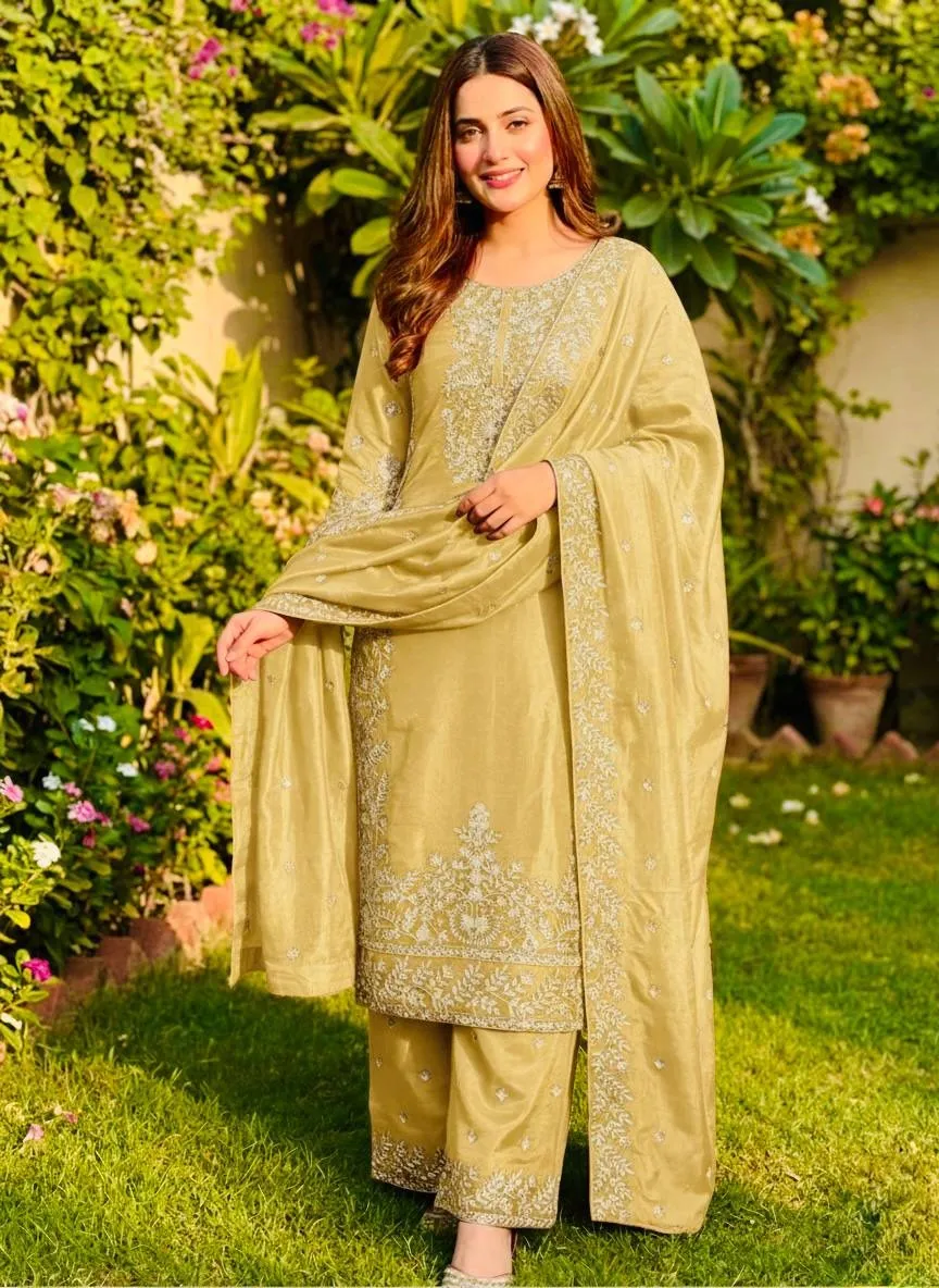 Festival Pakistani Readymade Yellow Dresses