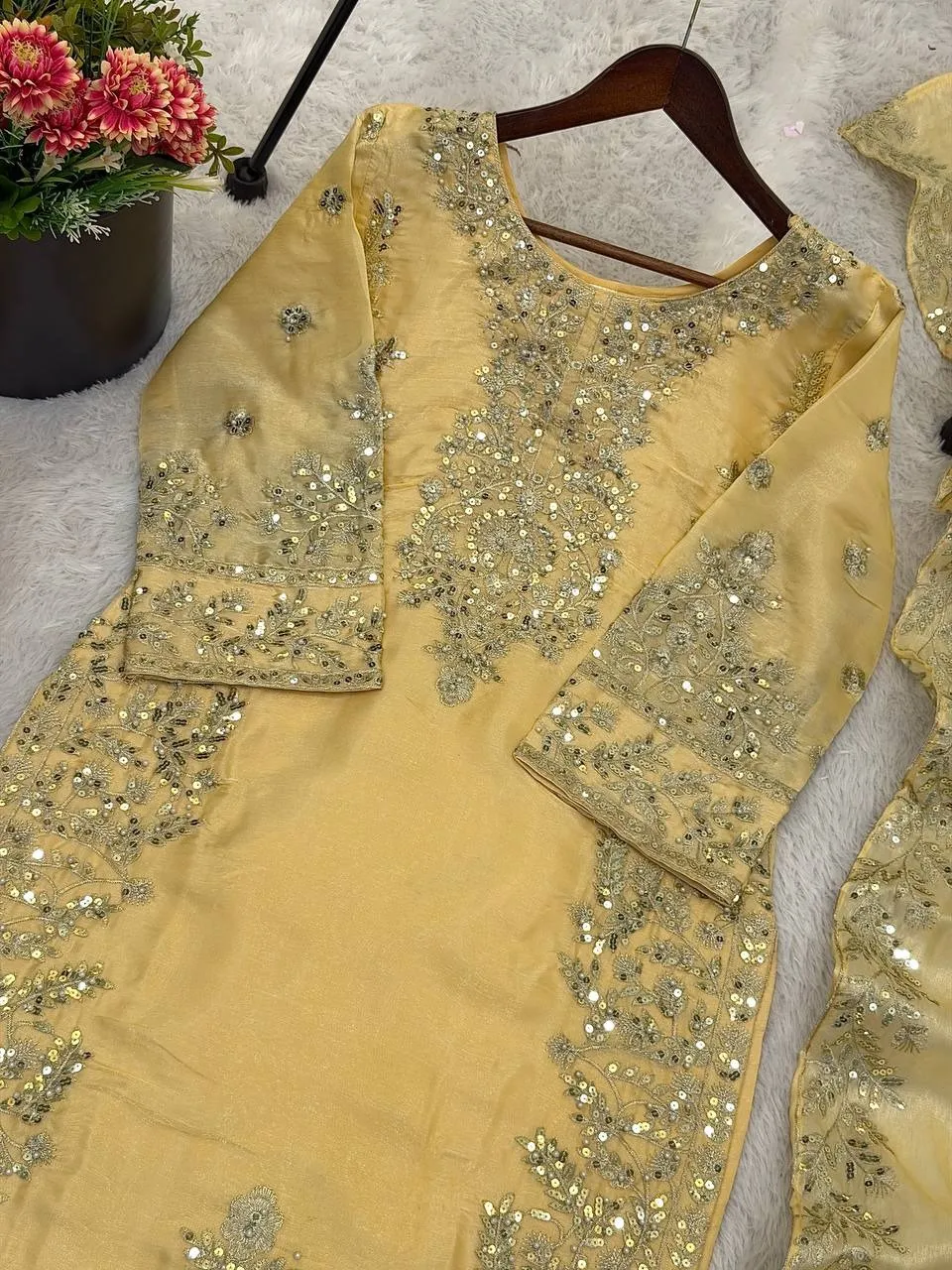 Festival Pakistani Readymade Yellow Dresses