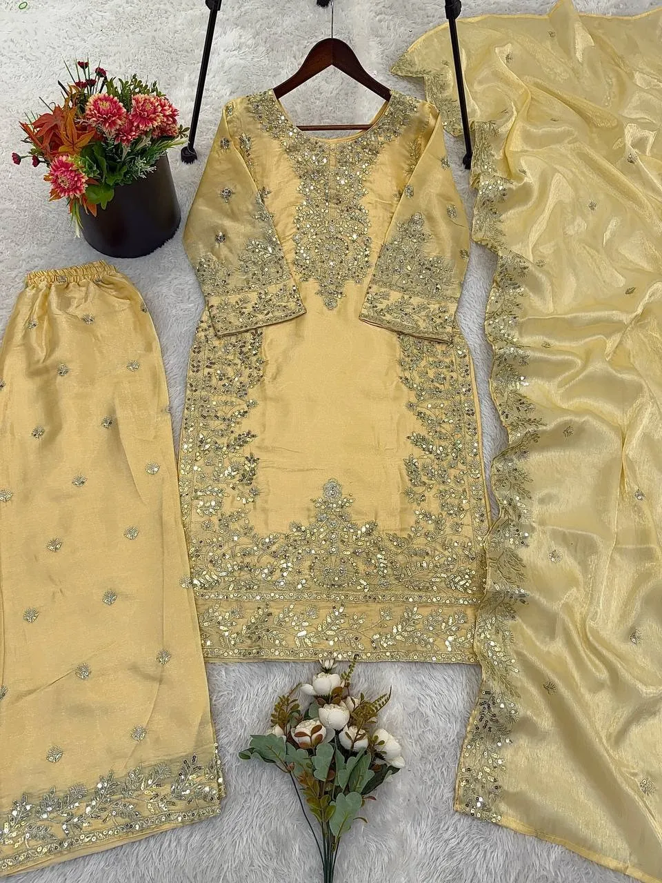 Festival Pakistani Readymade Yellow Dresses
