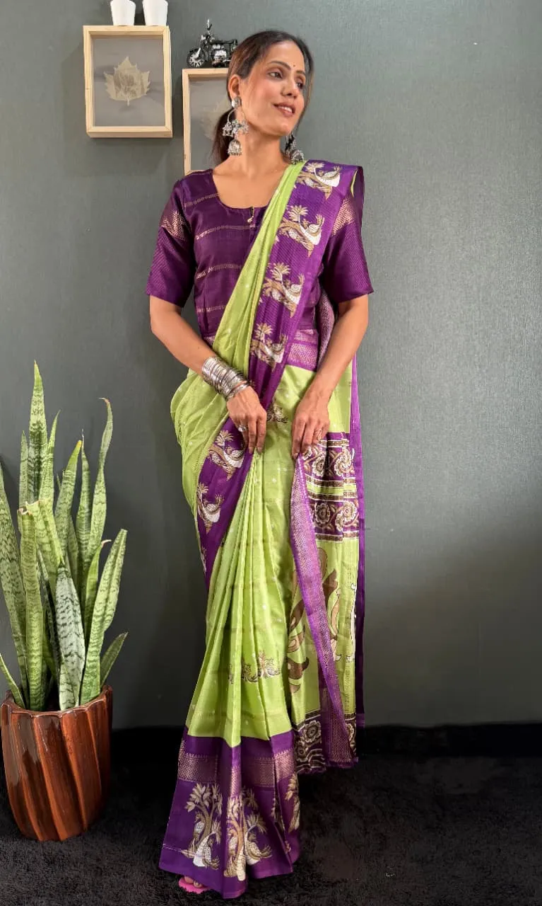 Festive Wear Silk Zip and Go Saree