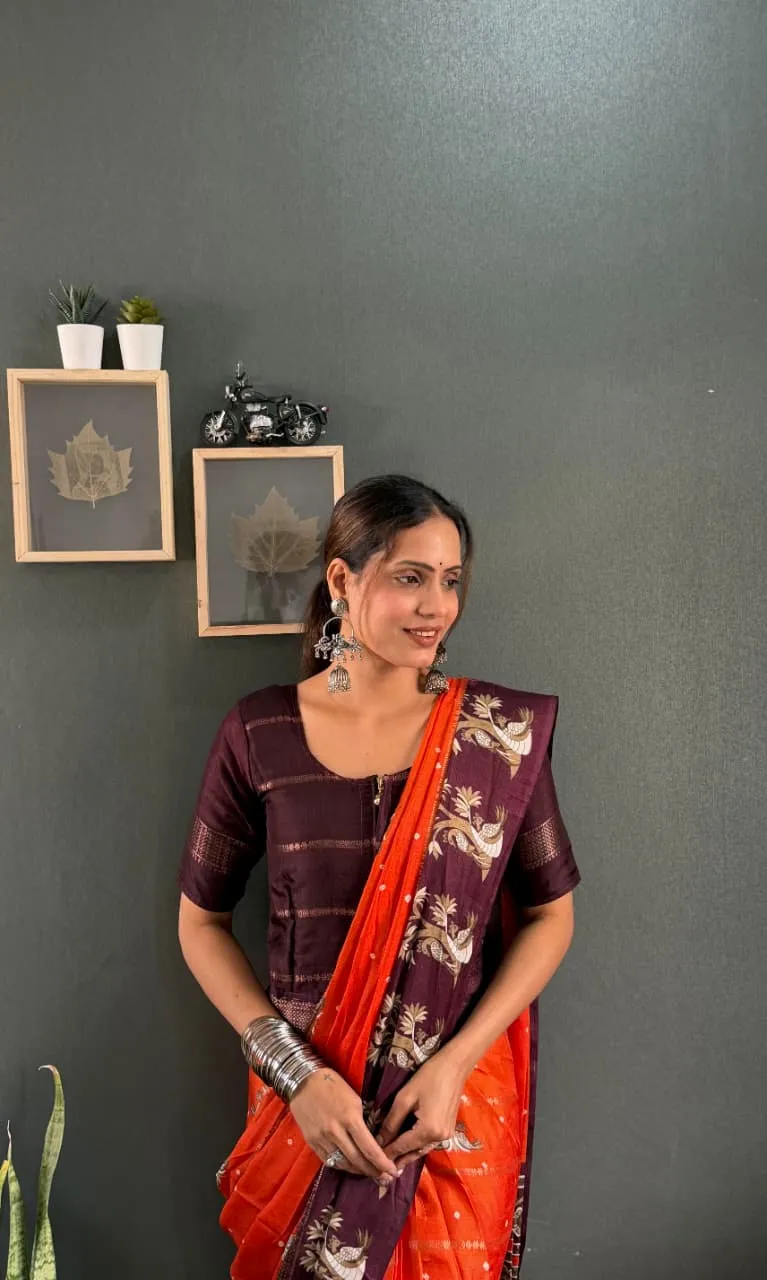 Festive Wear Silk Zip and Go Saree Gown