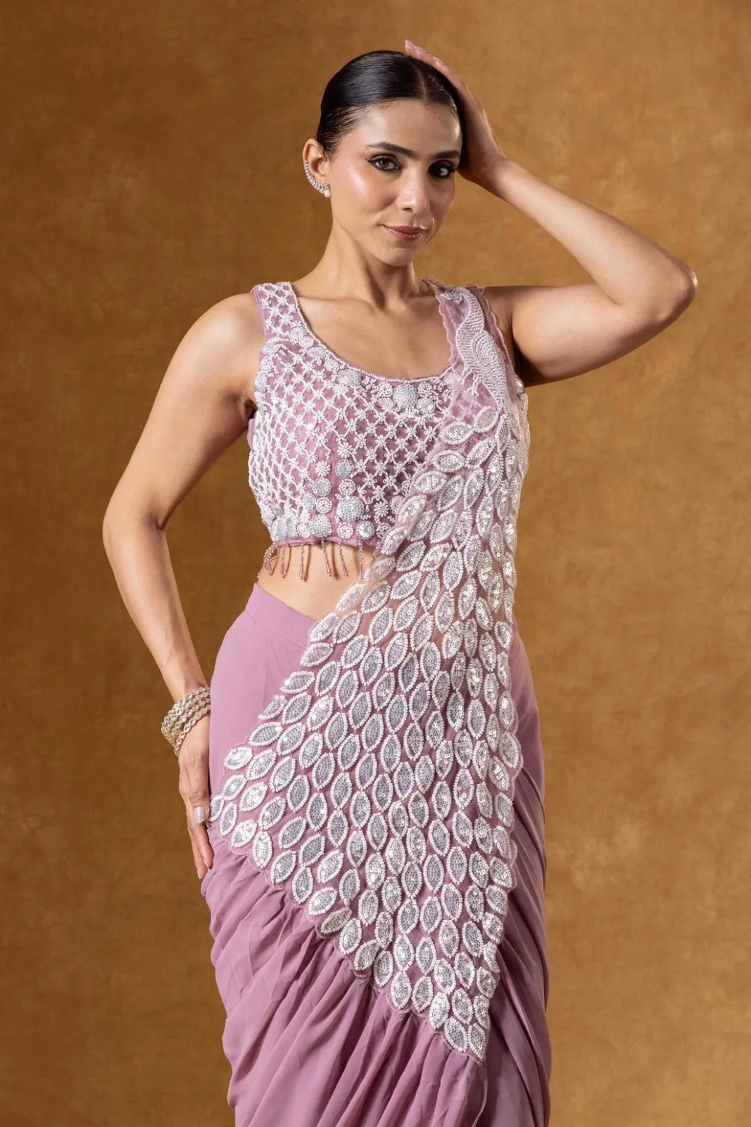 Peacock Pallu Readymade Saree for Wedding