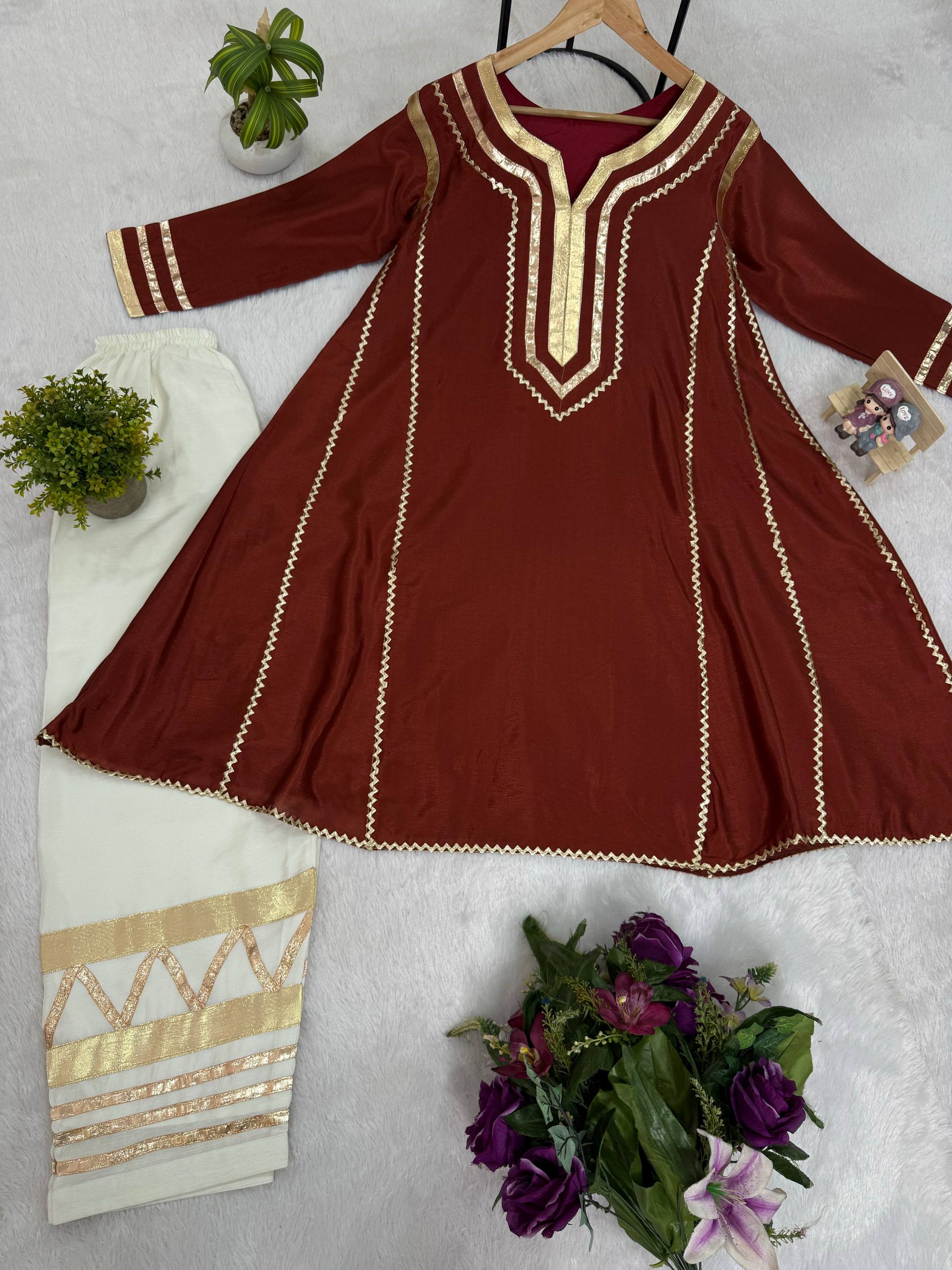 Celebrity Inspired Trending Brown Co ord Set