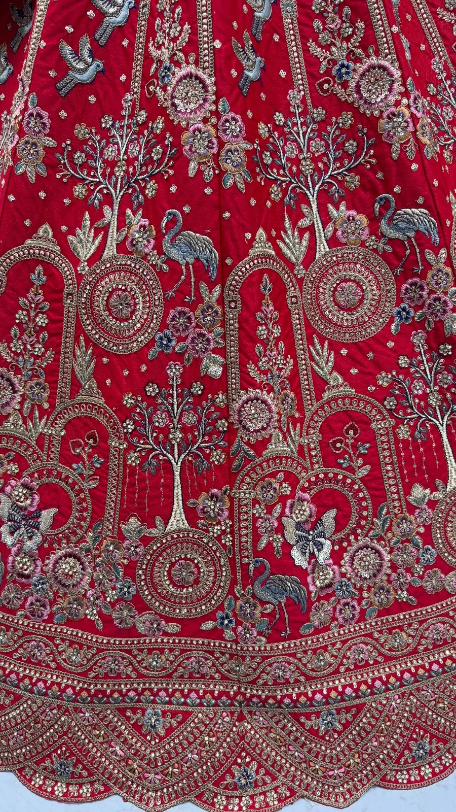 Rani Pink Bridal Lehenga Choli with Double Dupatta Under 20000