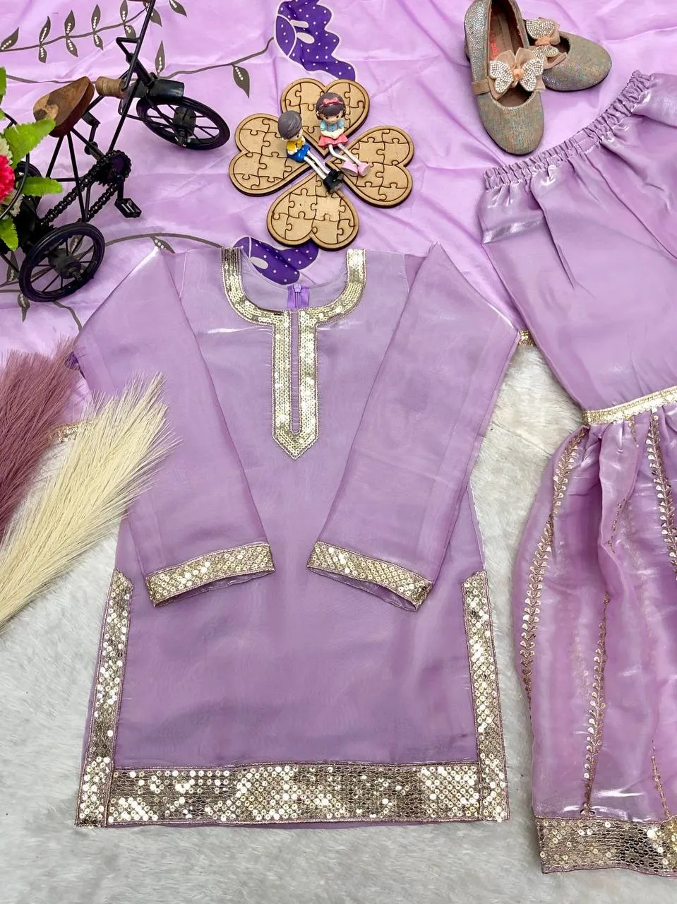 Small Girls Kids Sharara Suit for Eid