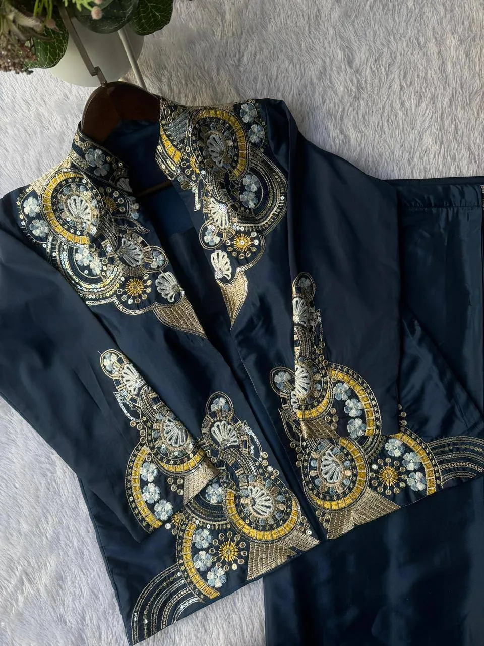 Wedding Special Blue Lehenga Saree with Jacket
