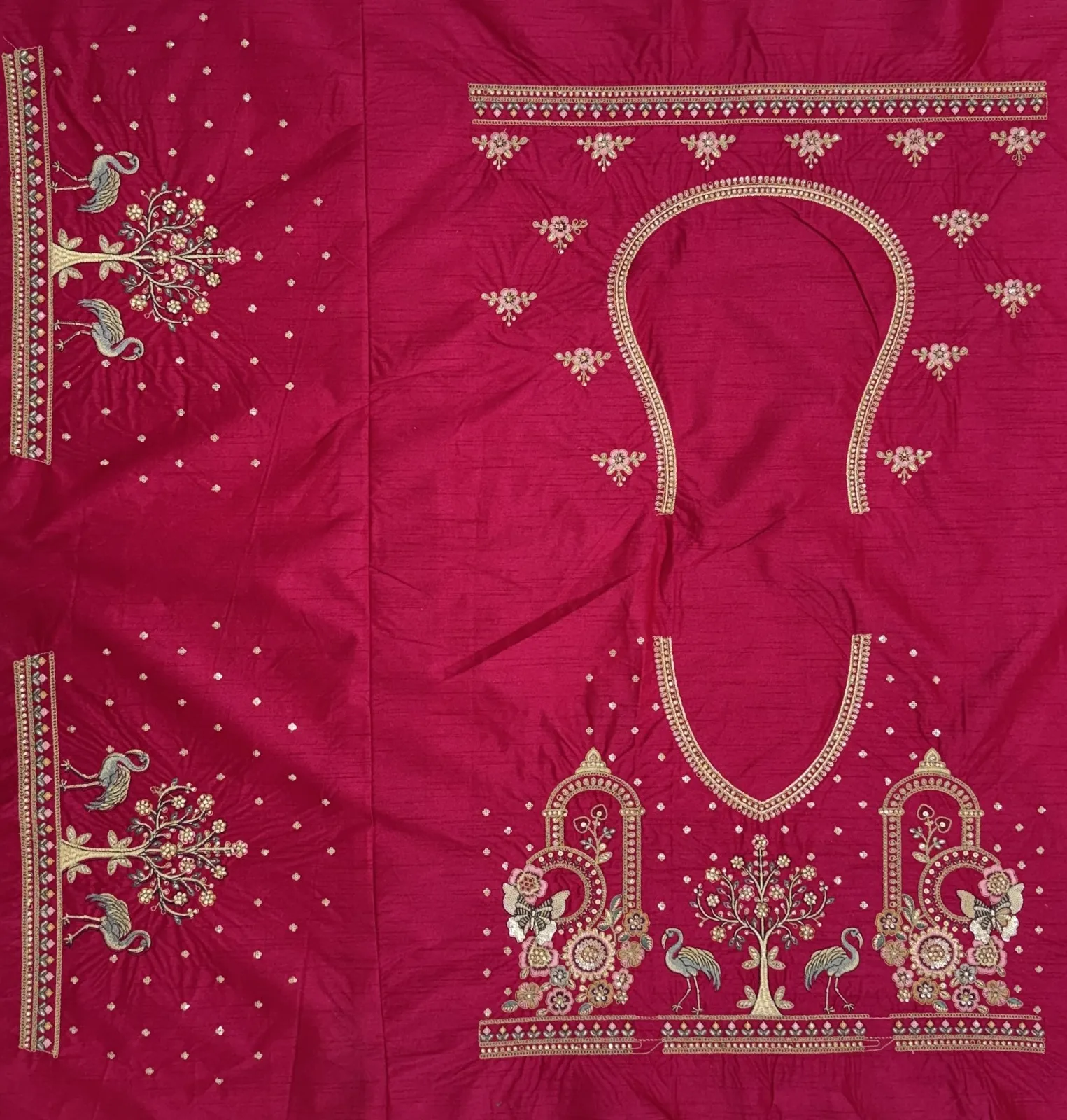 White Bridal Silk Lehenga Choli with Double Dupatta Under 20000