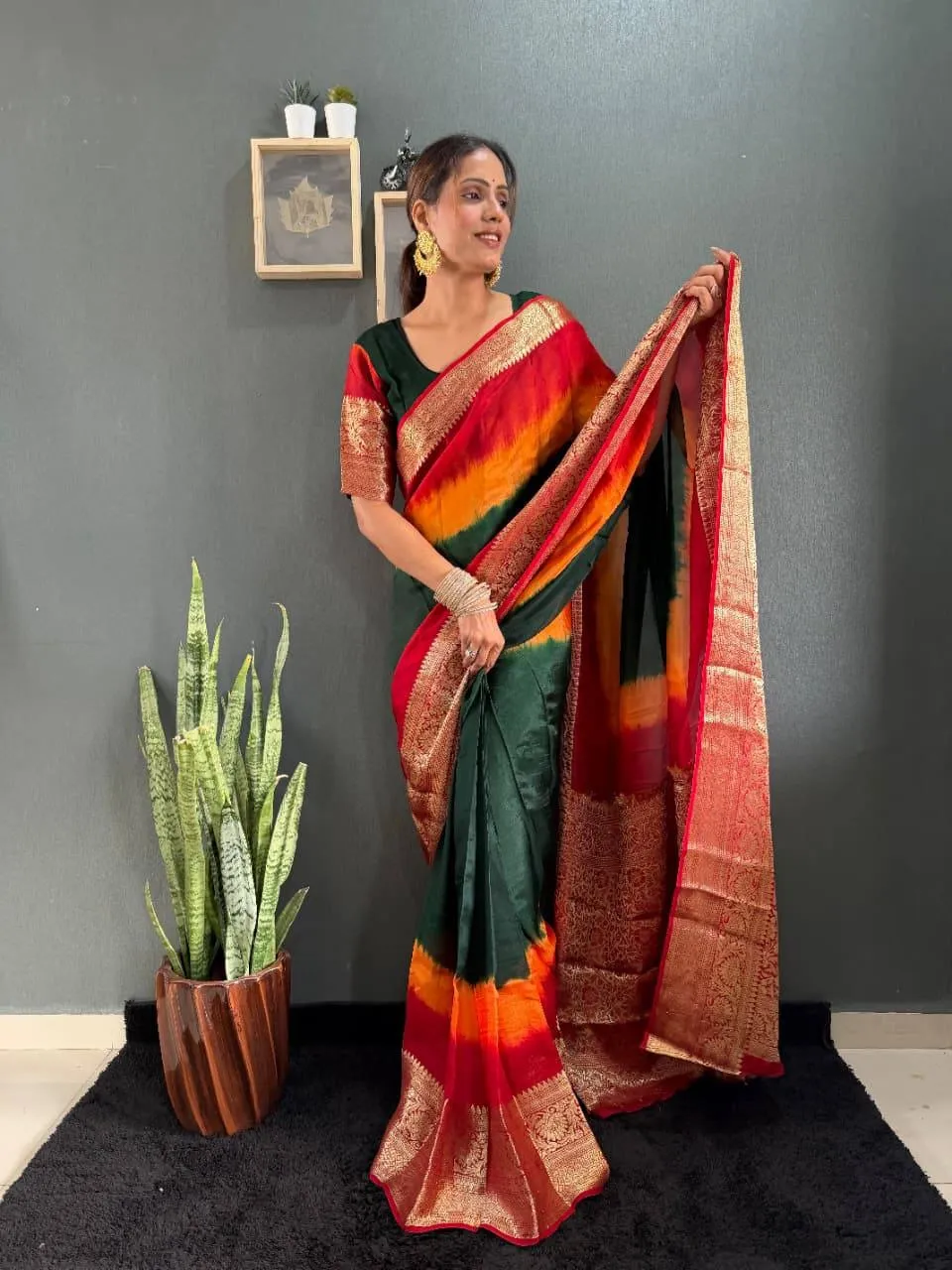 Zip and go Saree for Wedding in Silk