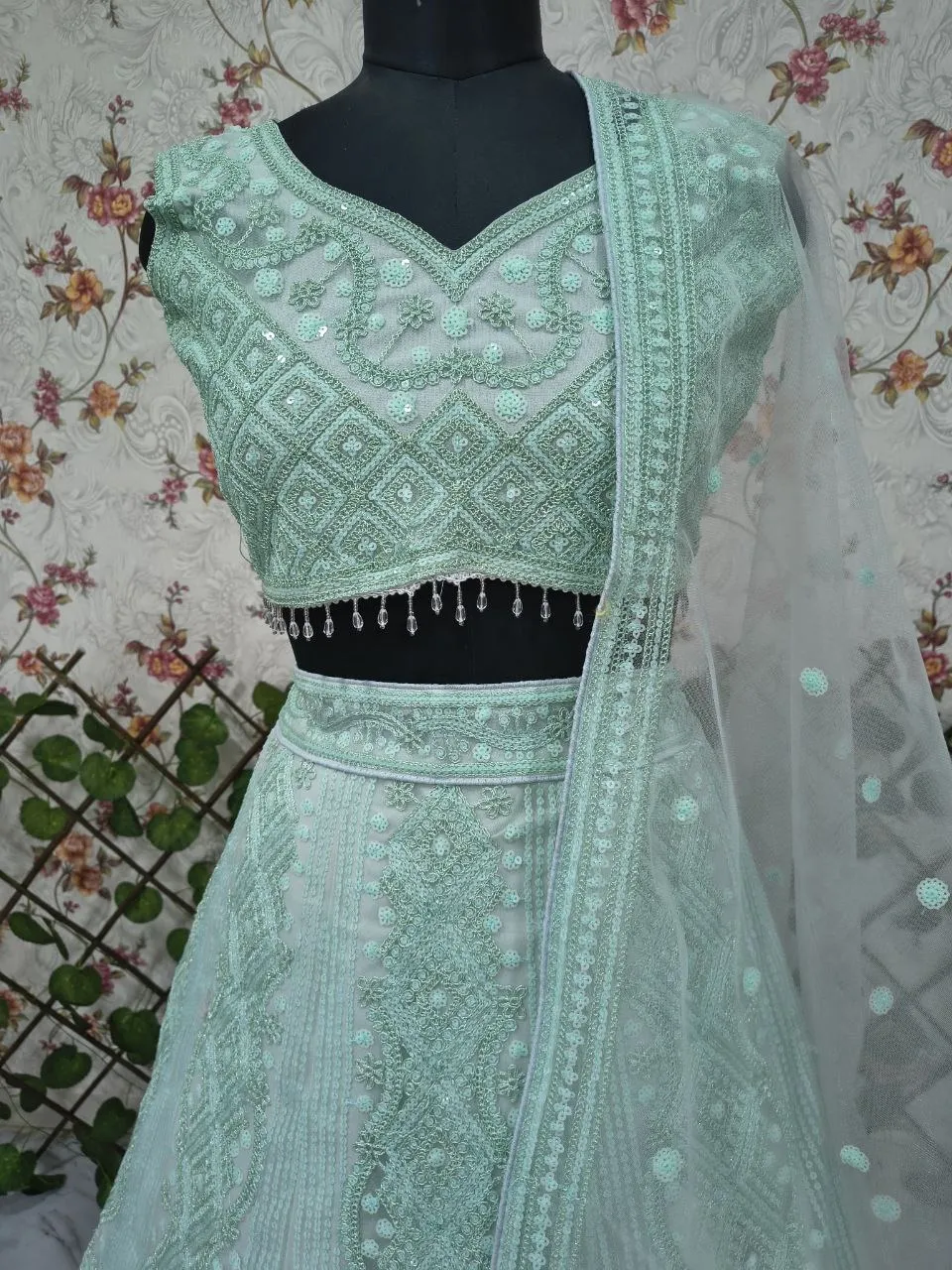 Celebrity Inspired Blue Lehenga Choli
