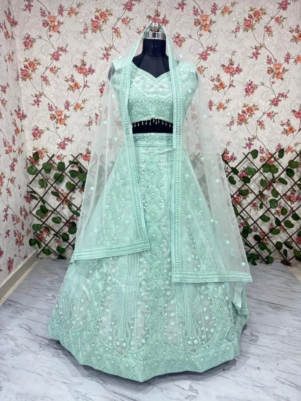Celebrity Inspired Blue Lehenga Choli