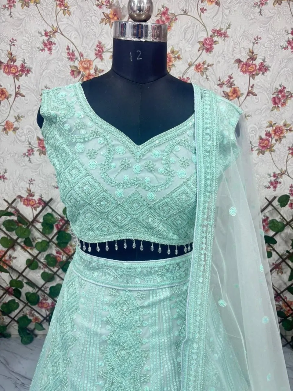 Celebrity Inspired Blue Lehenga Choli