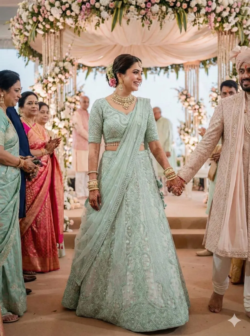 Celebrity Inspired Blue Lehenga Choli
