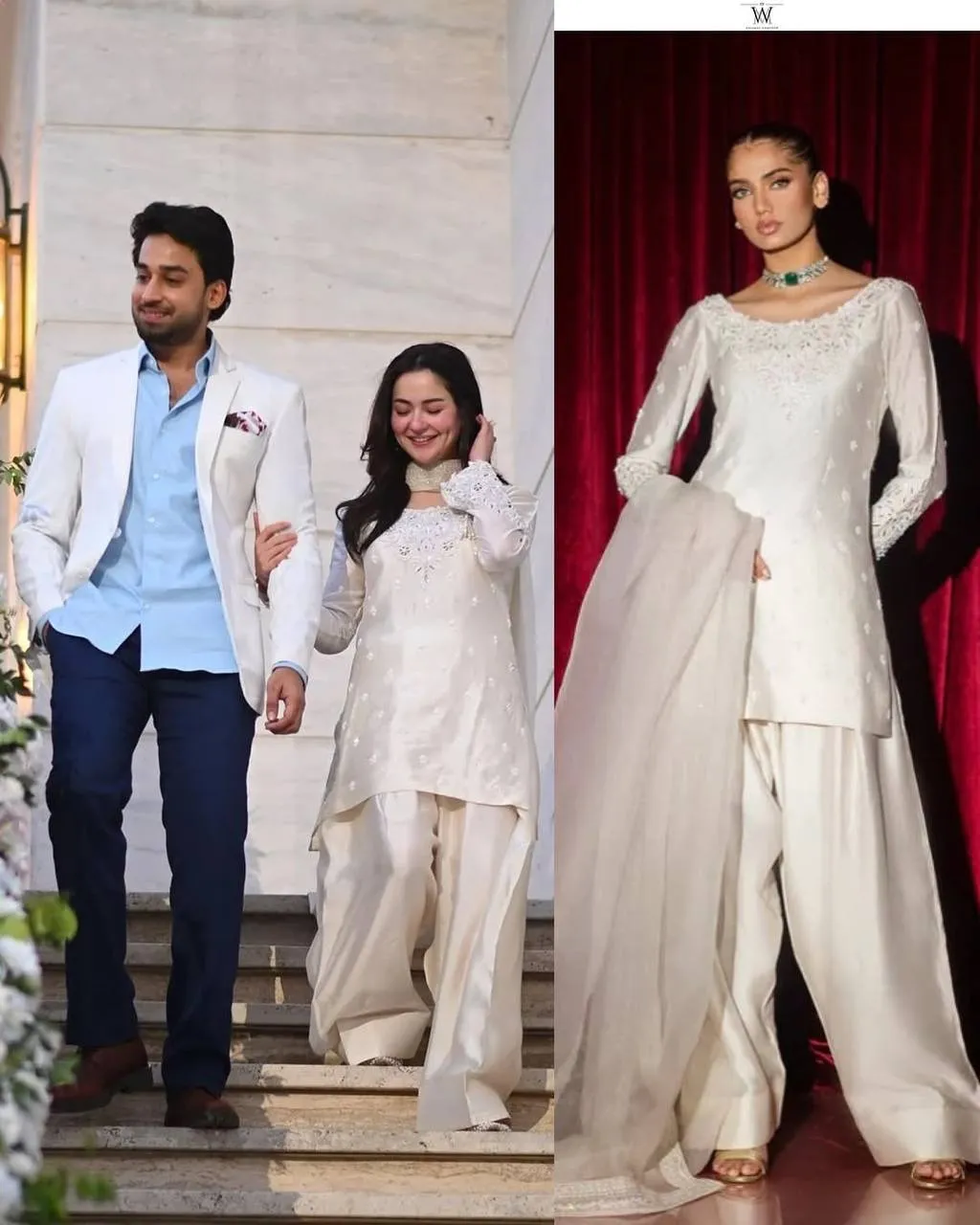 Hania Amir White Farsi Suit
