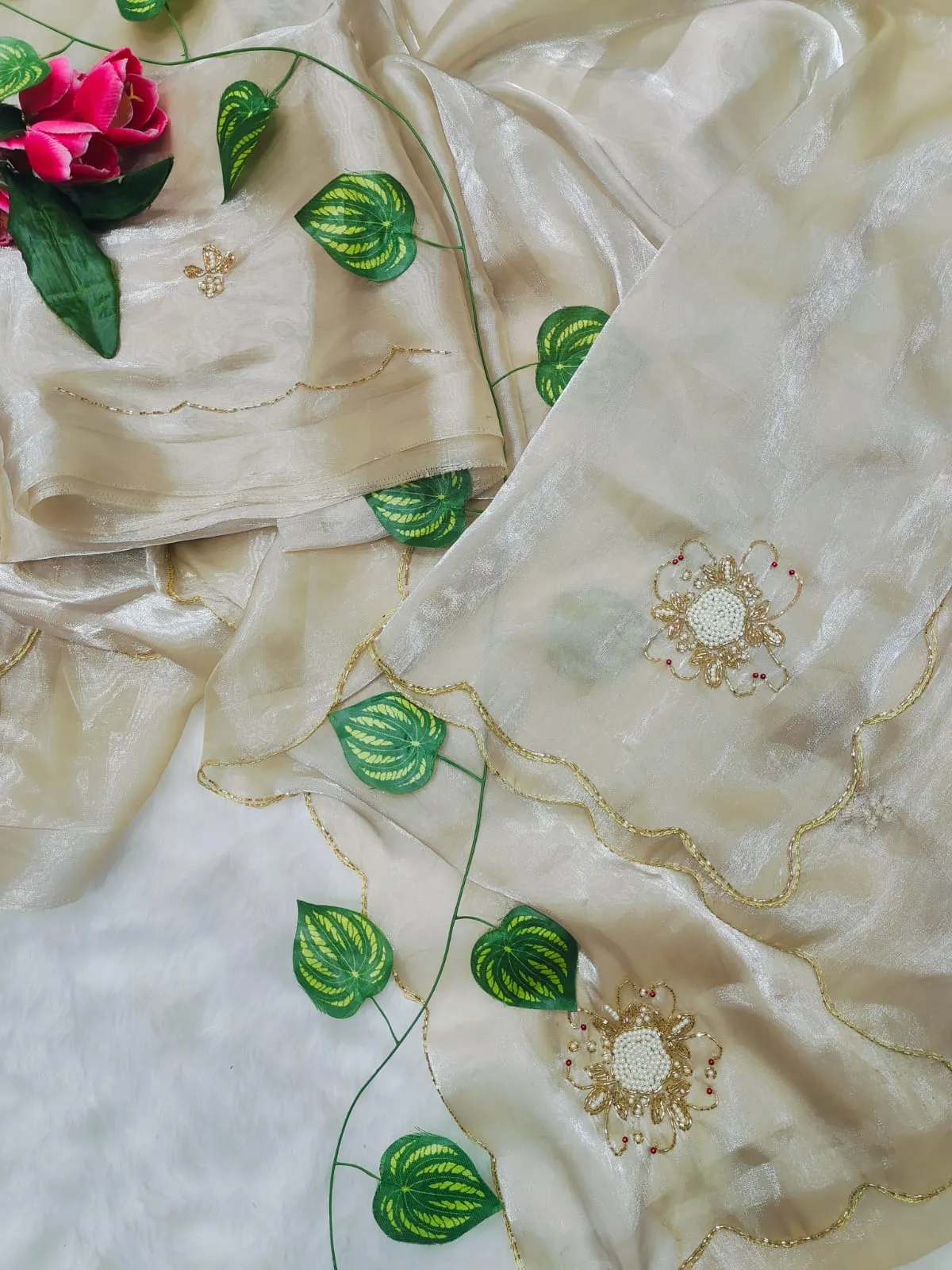 Jimi Chu Cut dana Handwork Saree