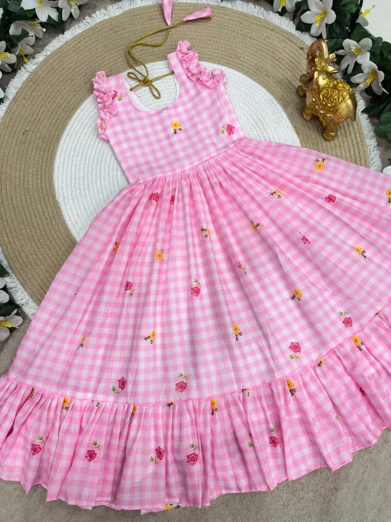 Mother Daughter Combo Midi Frock Designs