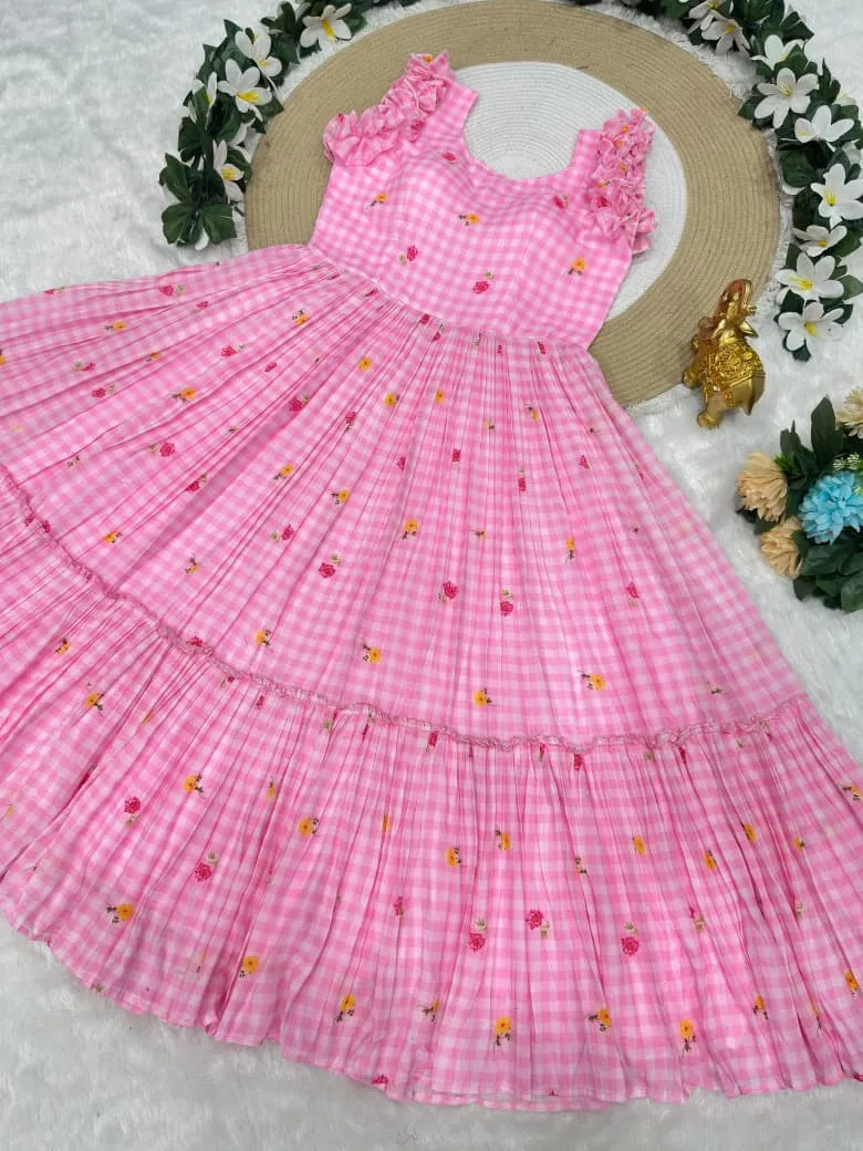 Mother Daughter Combo Midi Frock Designs