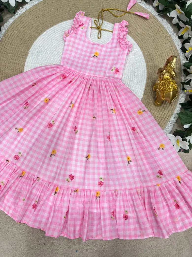 Mother Daughter Combo Midi Frock Designs