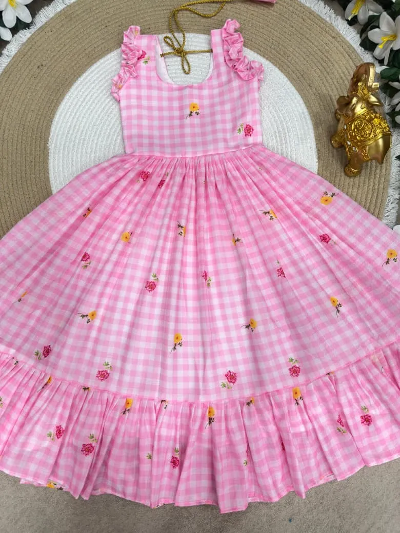 Mother Daughter Combo Midi Frock Designs