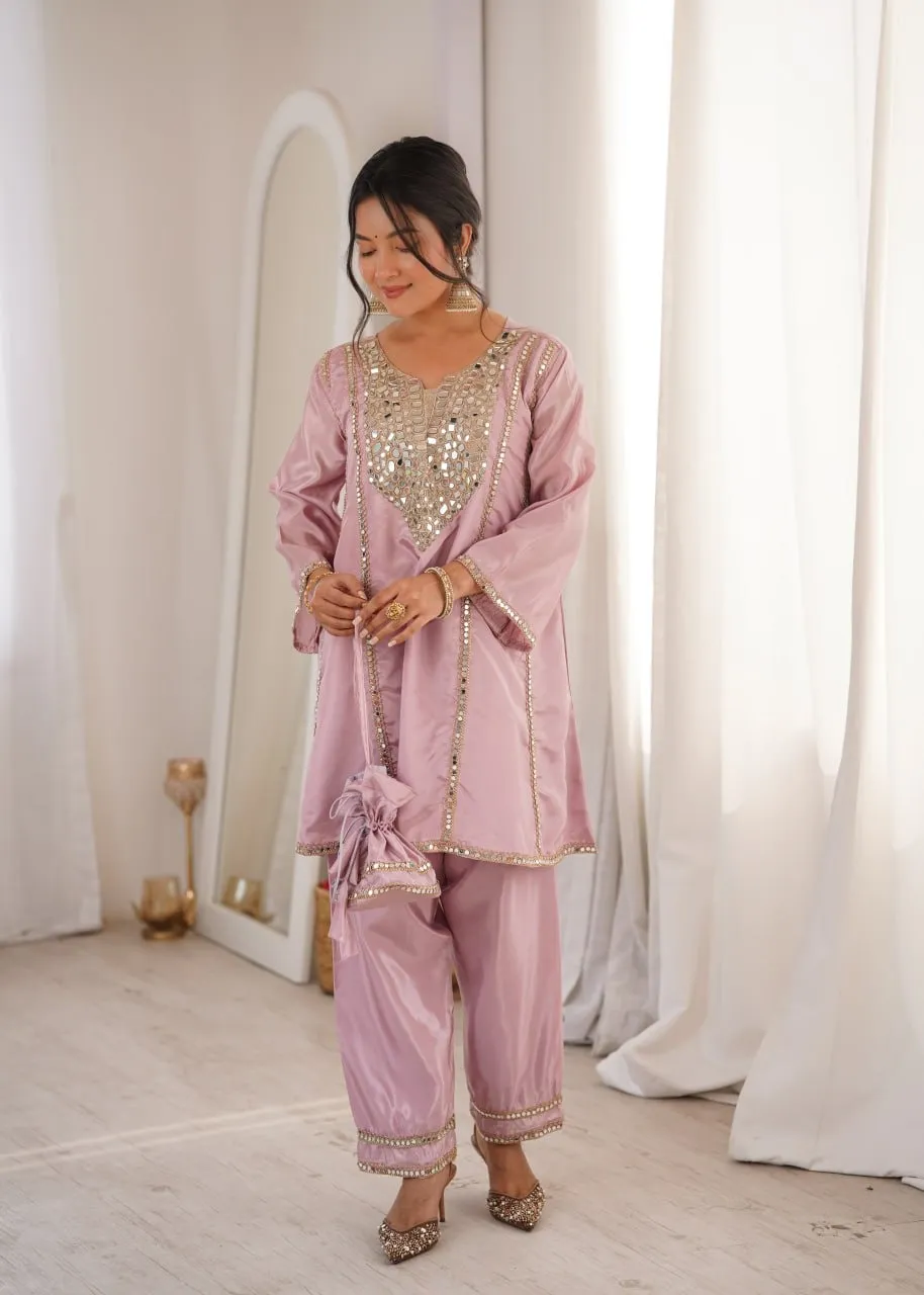 Pink Color Trending Co ord Sets with Batwa