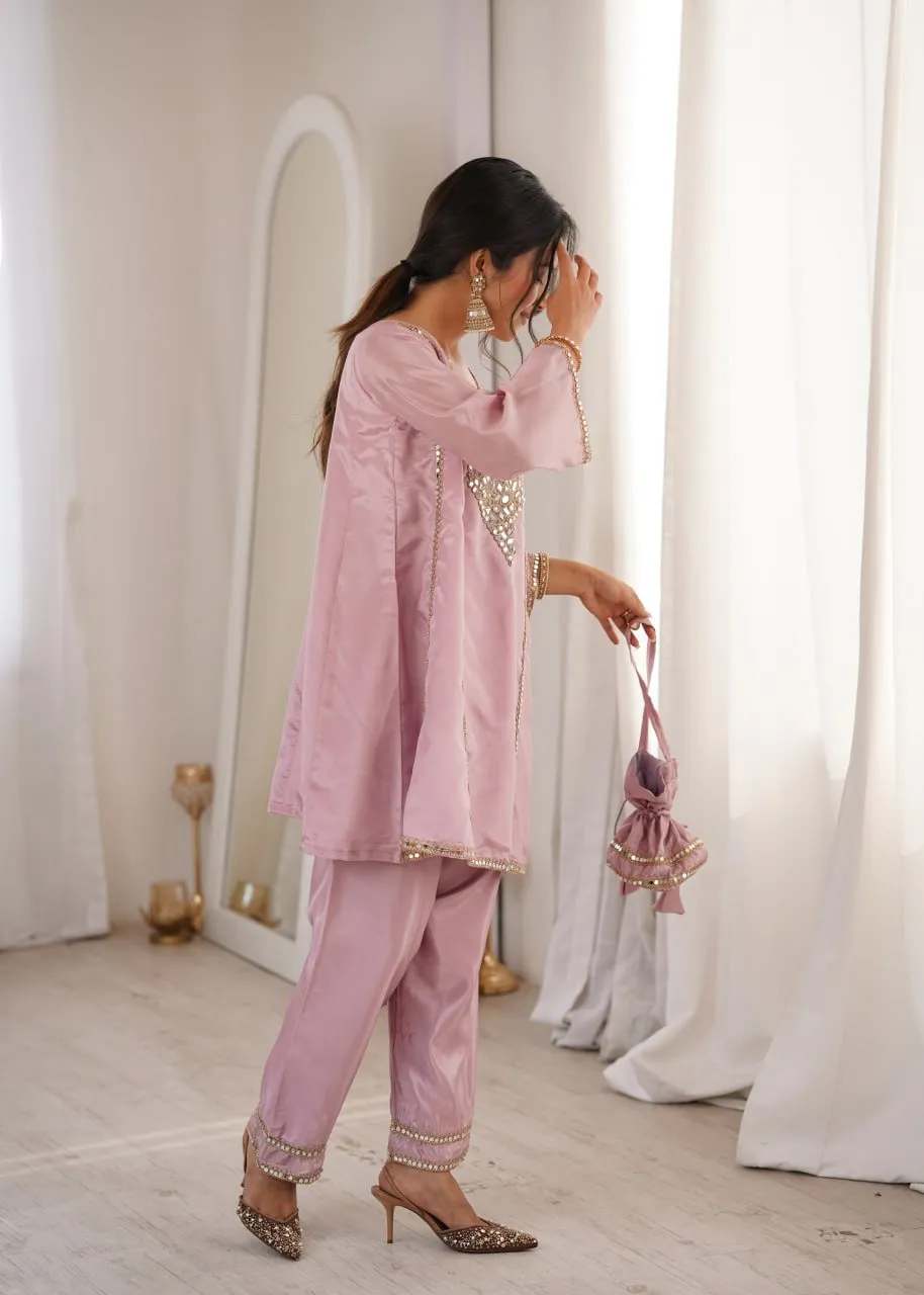 Pink Color Trending Co ord Sets with Batwa