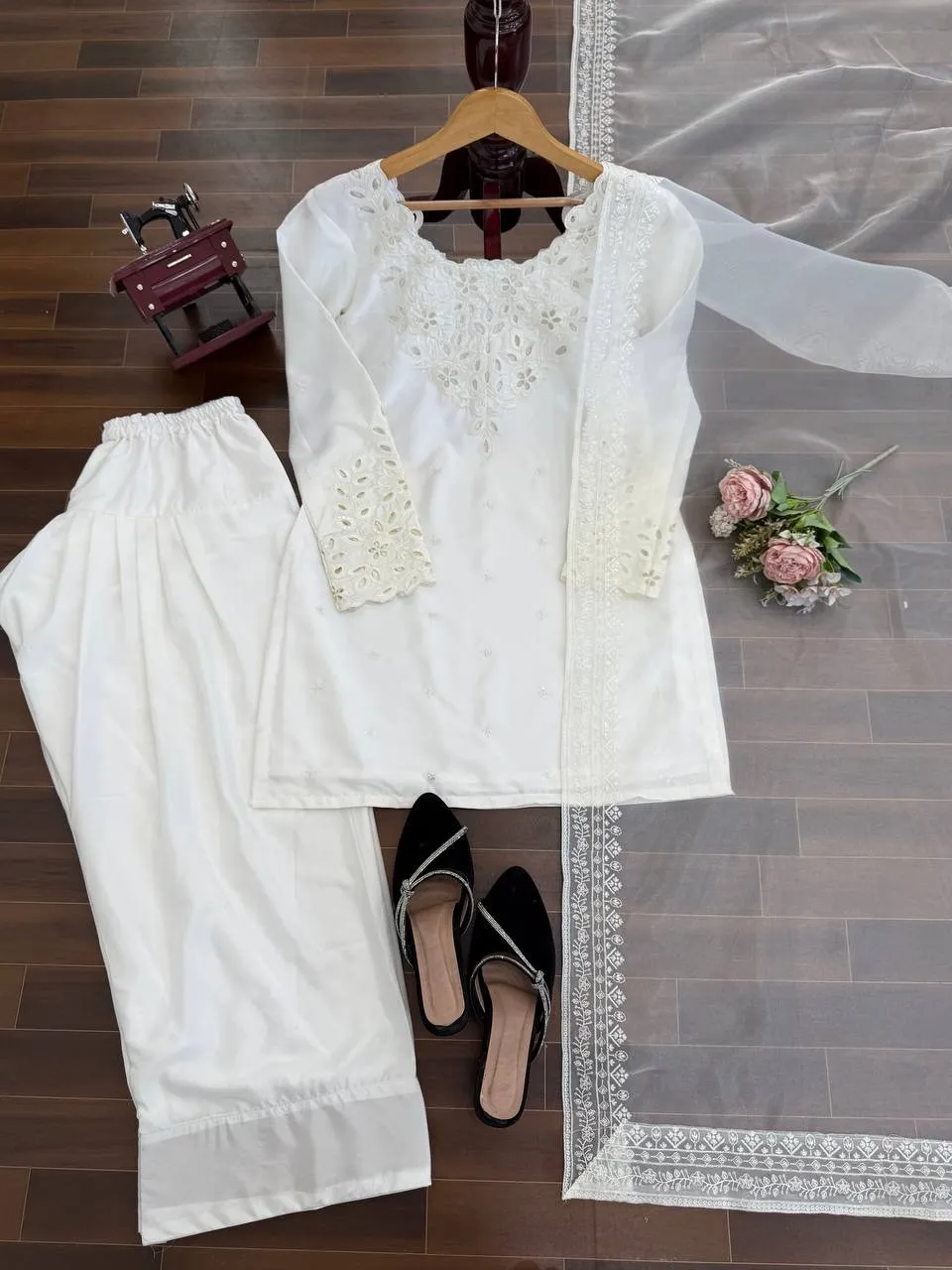 Hania Amir White Farsi Suit