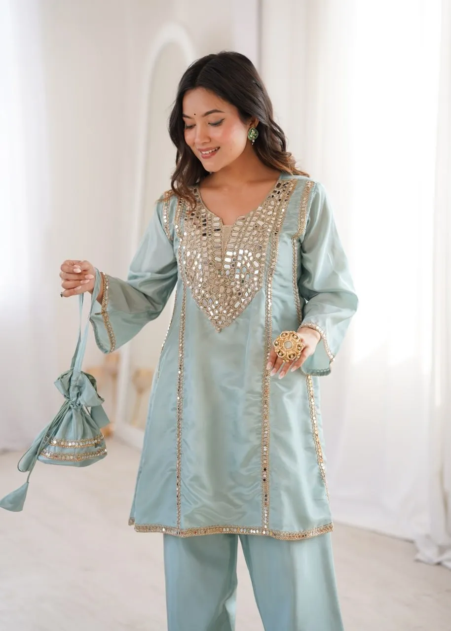 Sky Blue Trending Co ord Sets with Batwa