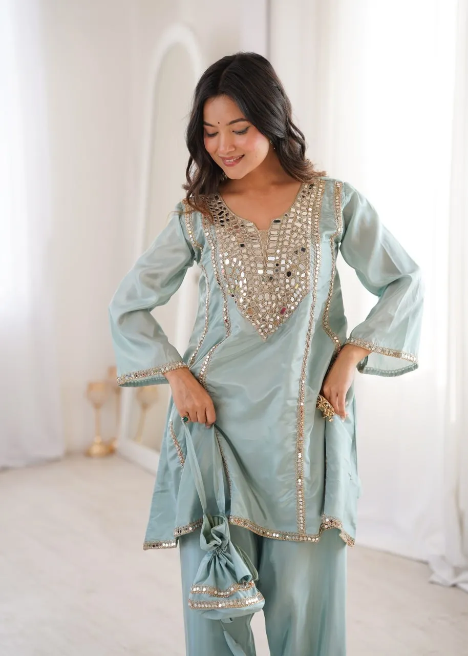 Sky Blue Trending Co ord Sets with Batwa