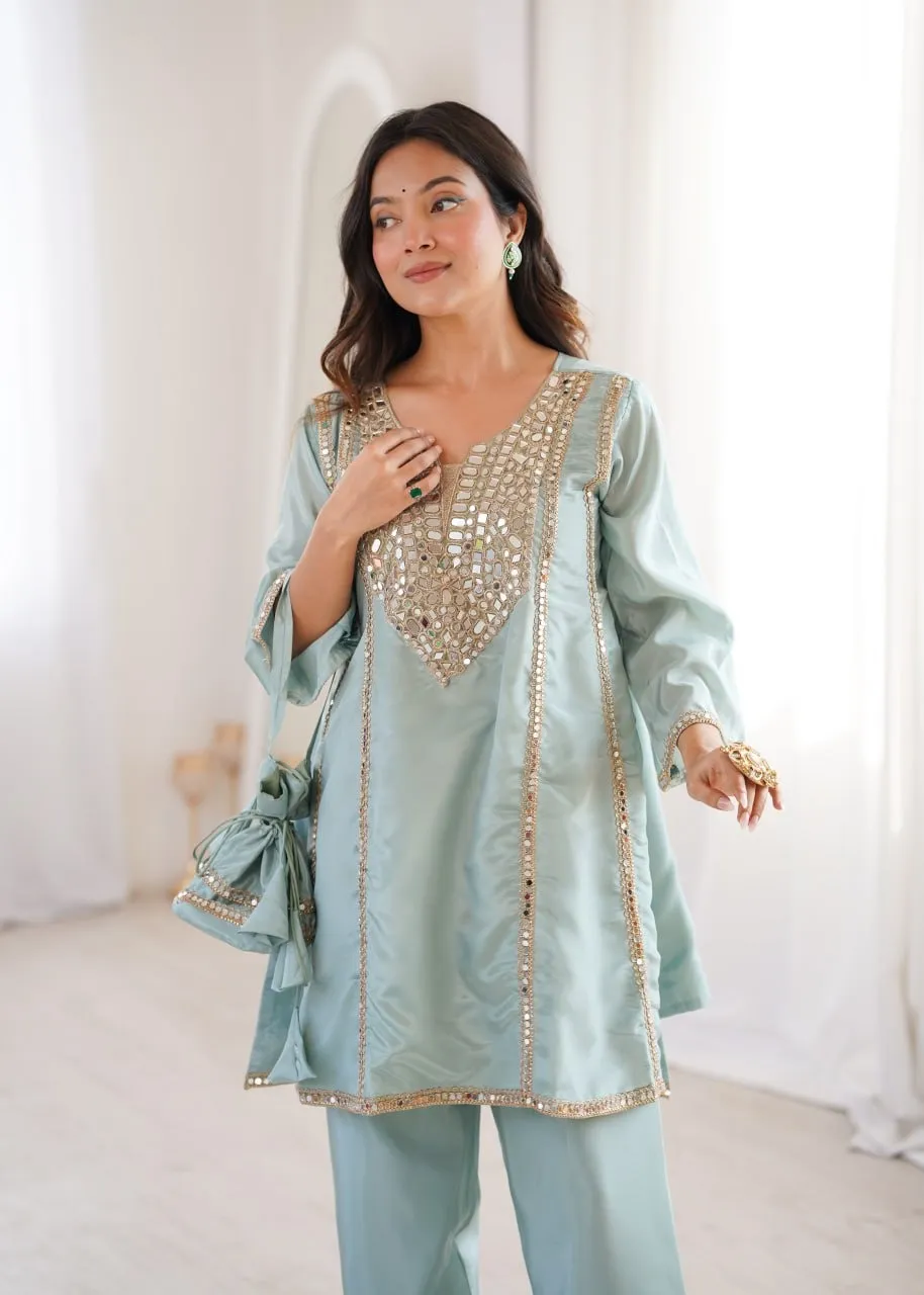 Sky Blue Trending Co ord Sets with Batwa