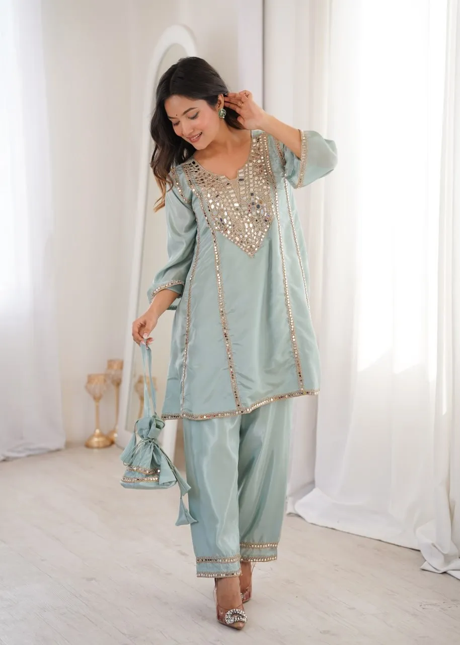 Sky Blue Trending Co ord Sets with Batwa