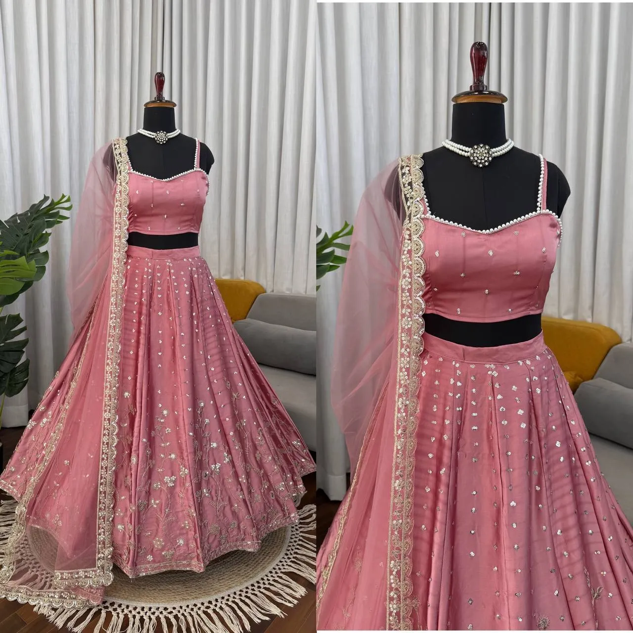 Beautiful Peach Lehenga Choli for Party