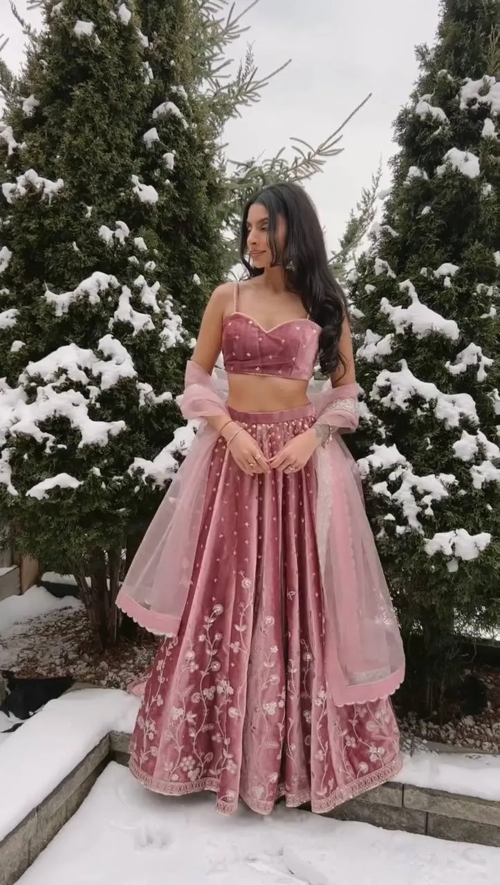 Beautiful Peach Lehenga Choli for Party