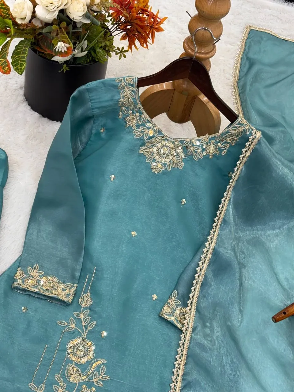 Pakistani Style Embroidery Farsi Salwar Suit