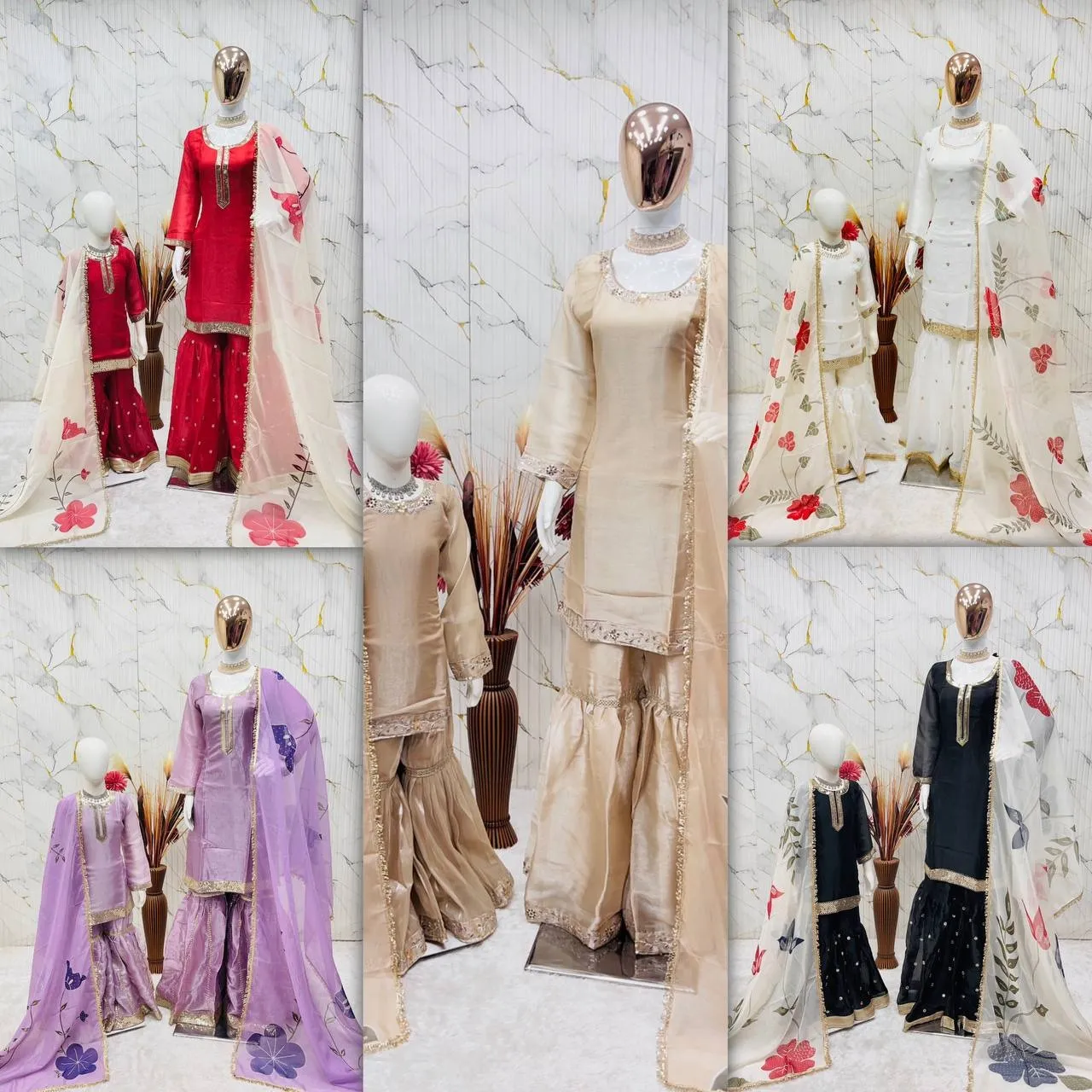 Black Mother Daughter Combo Salwar Suit for Party