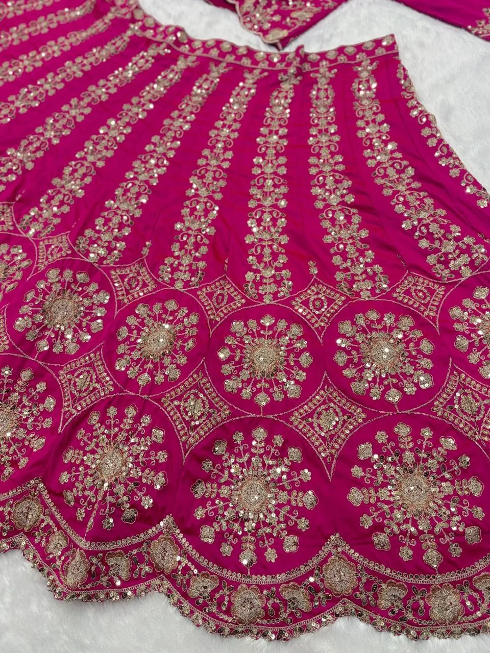 Rani Color Wedding Lehenga Choli