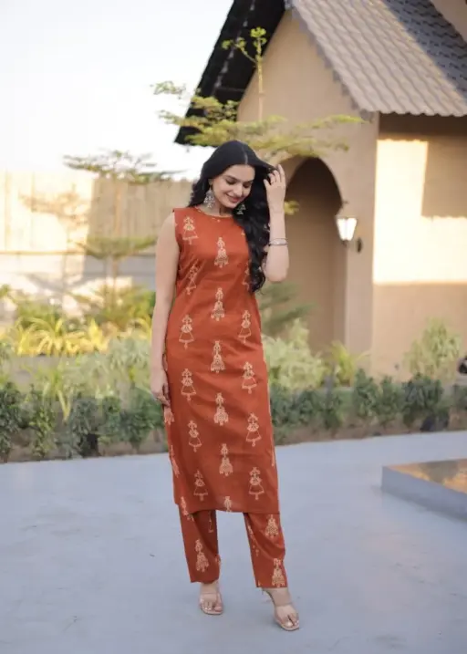 Summer Wear Cotton Printed Kurti Set