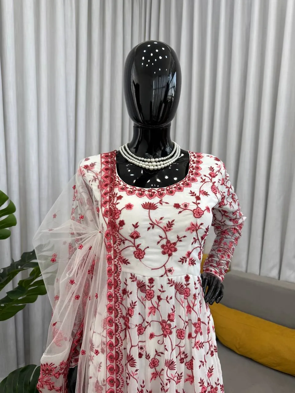 Hania Amir Inspired Red Anarkali Gown Dress