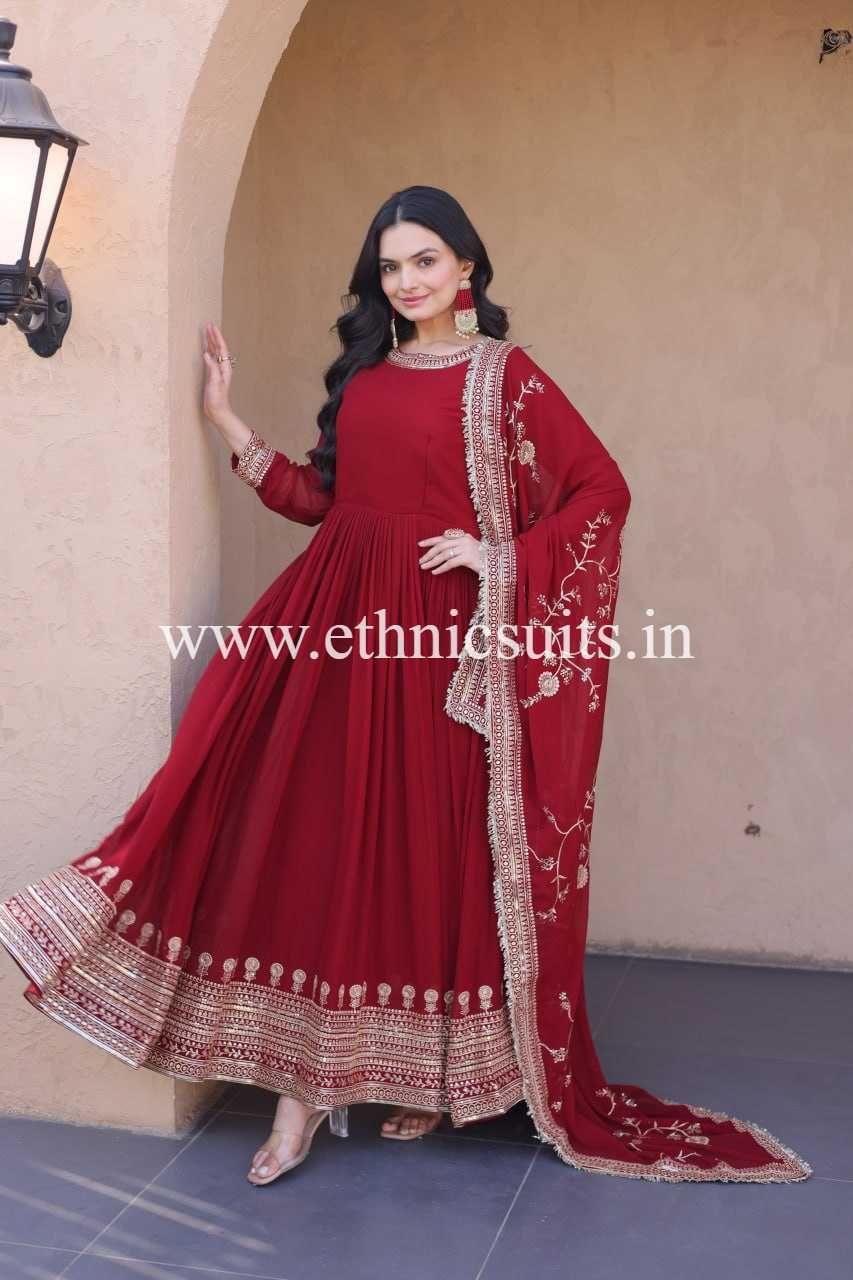 Trending Red Anarkali Suit