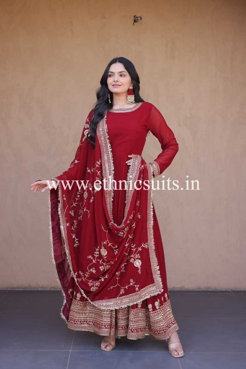 Trending Red Anarkali Suit